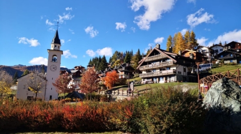 Caserio alpino y restaurants