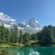 Lake Blu with the Matterhorn peak in the background
